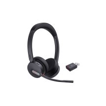 Yealink WH64 Hybrid Dual Teams Headset Wireless Headband Office/Call Center Micro-USB Bluetooth Charging Stand Black