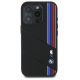 3. BMW Silicone Cut Tricolor Lines MagSafe Case for iPhone 16 Pro - Black