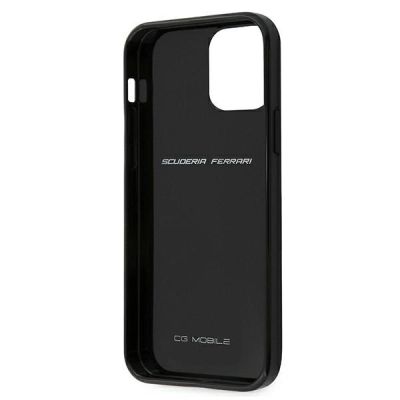 6. Ferrari FERCAHCP12SBK iPhone 12 mini 5.4" black/black hardcase On Track Real Carbon