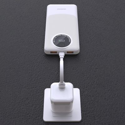 4. Powerbank Dudao K12 10000mAh PD22.5W USB-A, USB-C - white