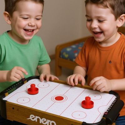 14. AIR HOCKEY GAME FOR TABLE 51x31x10CM WOODEN ENERO