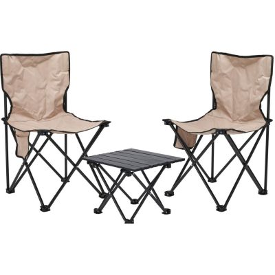 8. 3-in-1 FOLDABLE TRAVEL SET: TABLE AND 2 CHAIRS REDCLIFFS BEIGE