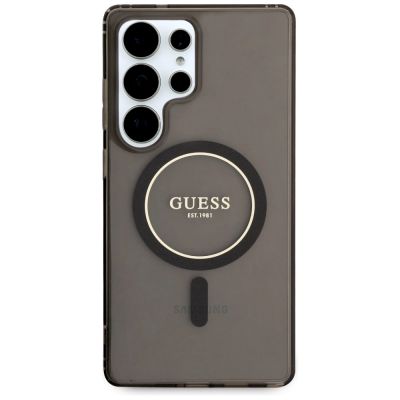 3. Guess Glitter Circle Classic Logo MagSafe case for Samsung Galaxy S25 Ultra black