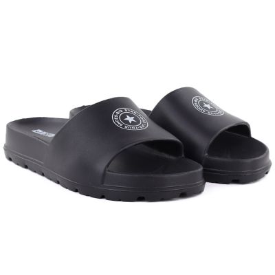 4. Women's pool beach flip-flops on a platform, black Big Star TT274A043