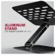 2. Axagon STND-LQB Laptop Stand with Double Joint, Height-Adjustable, Foldable, Laptop and Tablet Stand, Black, 43.9 cm (17.3")