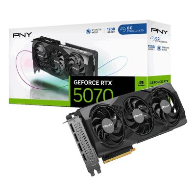 10. PNY GeForce RTX 5070 Overclocked Triple Fan 12GB Graphics Card