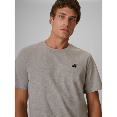 4. Men's regular plain T-shirt 4F 4FRMM00TTSHM4192-27M