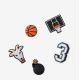 2. Crocs Jibbitz™ Basketball Star 5 Pack 10009750 pins