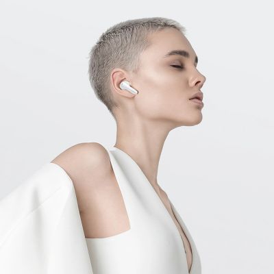 6. QCY T13X In-Ear Headphones with ENC IPX5 Bluetooth 5.3 - White