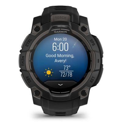 22. Garmin Instinct 3 AMOLED 45 mm Sports Watch, Black