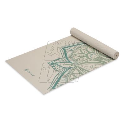 4. Gaiam Vintage Green Point Yoga Mat 5MM 64949