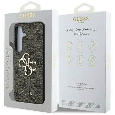 8. Guess Big 4G Logo Classic Logo Case for Samsung Galaxy S25 Brown
