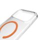 4. Puro Lite Mag TPU+PC Case Compatible with MagSafe for iPhone 17 Pro Max - Transparent with Orange Ring