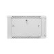 3. Lanberg WF01-6606-10S single-section cabinet (6U; 368mm / 600mm / 600 mm; wall-mounted; Glass; 19''; gray)