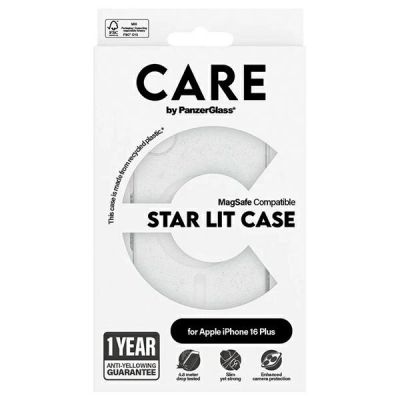 4. CARE by PanzerGlass Flagship Star Lit Case iPhone 16 Plus 6.7" white/white MagSafe 1343
