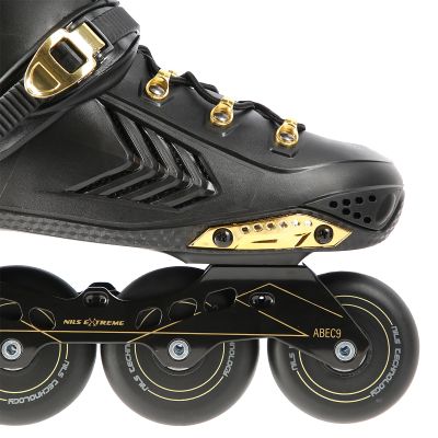 6. NILS Extreme NA20002 slalom roller skates black and gold size 41