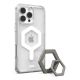 2. iPhone 16 Pro Max MagSafe-compatible protective case and Magnetic Ring Stand (ice-white/titanium)