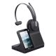 2. Yealink WH64 Workstation Mono Headset Wired & Wireless Headband Office/Call Center USB Type-C Bluetooth Charging Stand Black