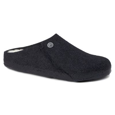 Birkenstock Anthracite wool felt insulated slippers for women/men narrow (1015084)