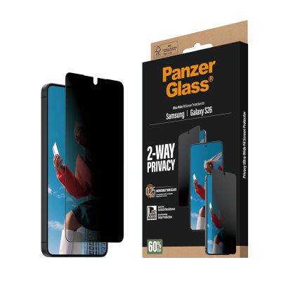 5. PanzerGlass ® 2-Way Privacy Screen Protector Samsung Galaxy S26 | Ultra-Wide Fit w. EasyAligner Clear Screen Protection 1 pc.