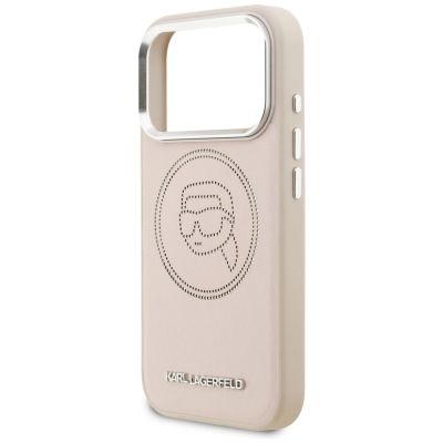 6. Karl Lagerfeld K Head Point Logo MagSafe Case for iPhone 17 Pro - Pink