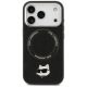 3. Karl Lagerfeld Choupette Pin MagSafe Case for iPhone 17 Pro - Black