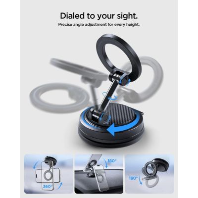 10. Spigen STK100 VacuumLock MagSafe Car Mount – Black