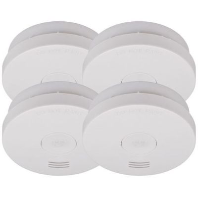 brennenstuhl Smoke detector RM L 3100, 85 db, white, set of 4 photoelectric pieces, tested according to EN 14604, approx. 10 years of operation - 1 piece