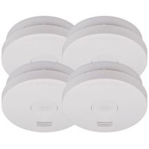 brennenstuhl Smoke detector RM L 3100, 85 db, white, set of 4 photoelectric pieces, tested according to EN 14604, approx. 10 years of operation - 1 piece