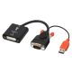 3. Lindy 38184 0.2m DVI-D VGA (D-Sub) + USB Cable Adapter Black, Orange