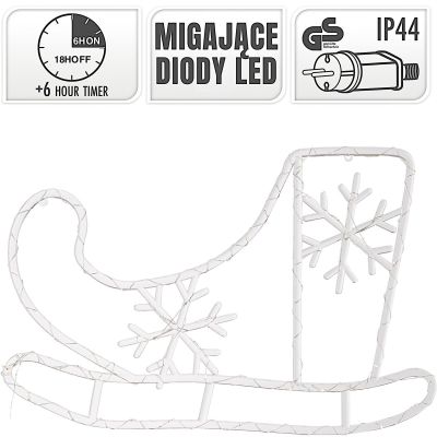 4. REINDEER DECORATION WITH SLED 180 LED FLASH