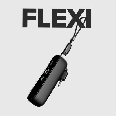 5. SBS Hybrid PD 20W 5000mAh Power Bank with Built-in Cable and Foldable Plug - Black