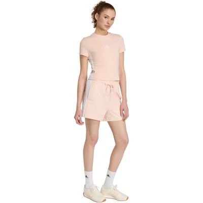 6. adidas Essentials 3-Stripes Slim Baby T-shirt, Pastel Pink KD2343