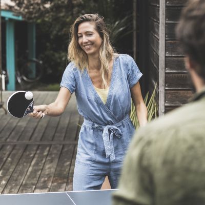 21. Cornilleau 400X Delta outdoor table tennis table gray