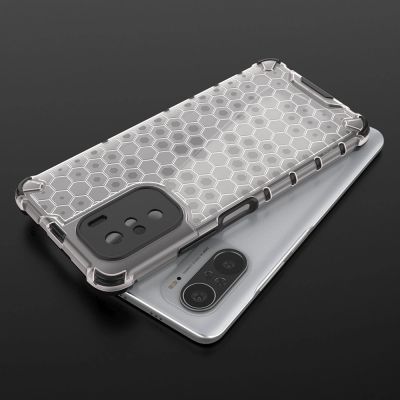 7. Honeycomb Case armor cover with TPU Bumper for Xiaomi Redmi K40 Pro+ / K40 Pro / K40 / Poco F3 transparent