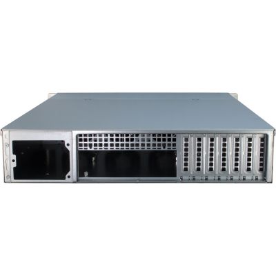 6. Inter-Tech IPC 2U-2408 Rack Black, Stainless Steel