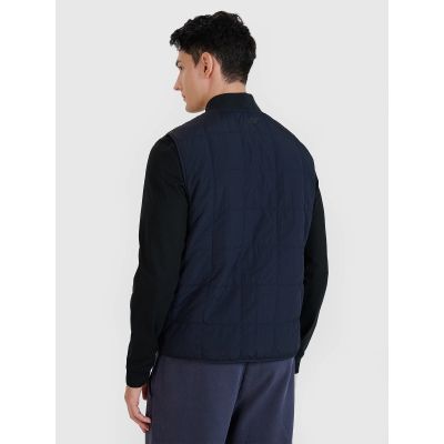 3. Men's sleeveless vest with stand-up collar 4F 4FWSS25TVJAM210-20S