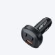 12. Acefast car charger 66W 2x USB Type C / USB, PPS, Power Delivery, Quick Charge 4.0, AFC, FCP, SCP black (B3 black)