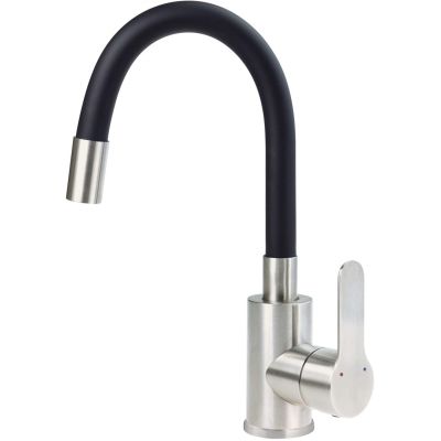 Washbasin tap with a curved spout