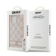 10. DKNY Leather Checkered Mono Pattern & Printed Stripes case for iPhone 14 Pro Max - pink