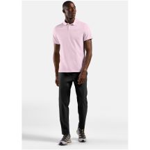 Men's ODLO ESSENTIAL SOLID short-sleeve polo shirt, pink