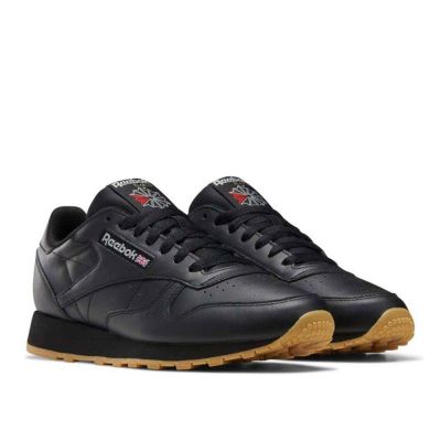 4. Men’s Leather Sneakers Reebok Classic Leather, Black Sports Shoes (GY0954/100008493)