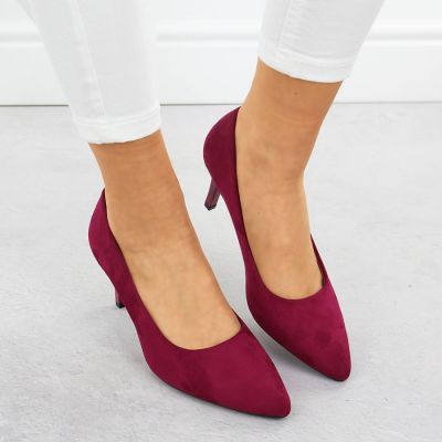 4. Women's fuchsia suede pumps, Sergio Leone 1336