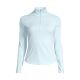 CASALL Women's Serene Half Zip Long Sleeve T-Shirt, Blue