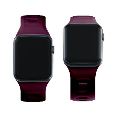 6. 3mk Silicone Watch Strap for Apple Watch 42 / 44 / 45 / 49 mm - Burgundy