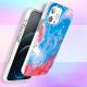 5. Kingxbar Watercolor Series color case for iPhone 12 Pro Max Blue-pink