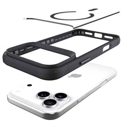 17. 3mk Satin Armor MagCase for iPhone 17 Pro Max - Transparent Black