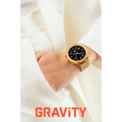 3. Smartwatch Gravity Gold Strap and Bracelet GT5-2