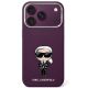 Karl Lagerfeld Smooth Ikonik Sketch MagSafe case for iPhone 18 Pro / 17 Pro - burgundy