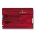 Victorinox V-0.71 00.T Taschenmesser Swiss Card, rot transparent